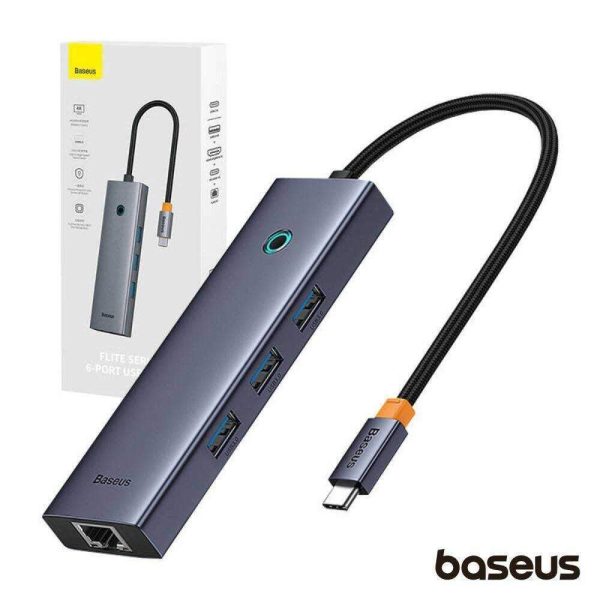 Hub USB-C P/ 3x USB-A / HDMI / USB-C PD e RJ45 UltraJoy - (B00052807813-00)