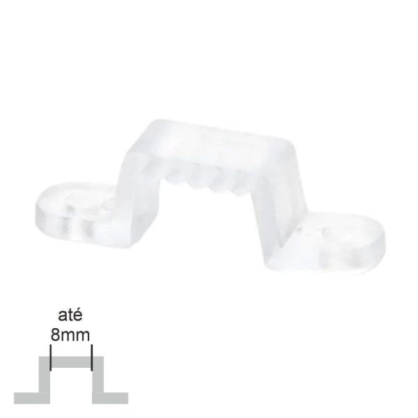 Suporte Plástico P/ Fita LEDS 8mm - (B10302J8H)