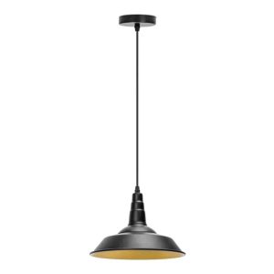 Candeeiro Teto E27 1m Preto - (B10305MO9)