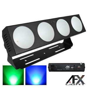 Barra Luz Interior 4 LEDS Cob 18W RGB Comando DMX AFXLIGHT - (BARCOB4)