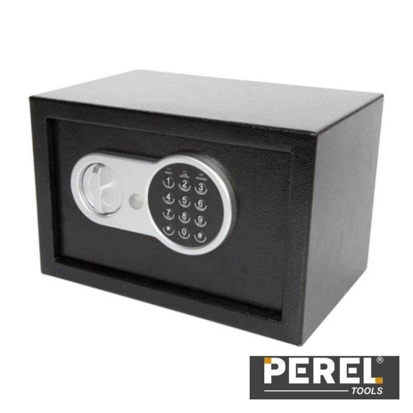 Cofre Eletrónico Aço - 20 x 31 x 20cm PEREL - (BG90017)