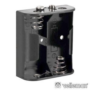 Suporte P/ 2 Pilhas C-Cell C/ Terminais Snap VELLEMAN - (BH221B)