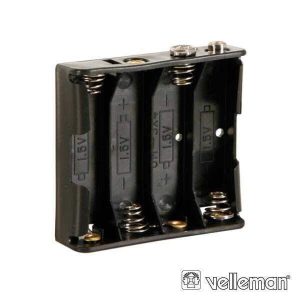 Suporte P/ 4 Pilhas AA C/ Terminais Clip - (BH341B)