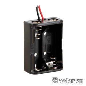 Suporte P/ 2 Pilhas N C/ Fios VELLEMAN - (BH521A)