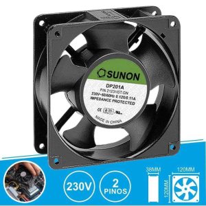 Ventilador 230V 120x120x38mm 2 Pinos Sunon - (BLS220)