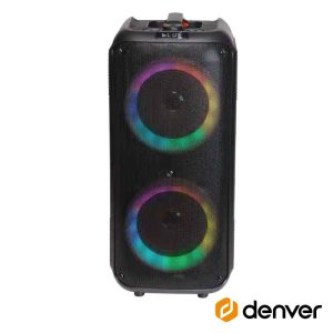 Coluna Amplificada 2x6.5" 200W USB/BT/SD/AUX TWS RGB DENVER - (BPS-354)