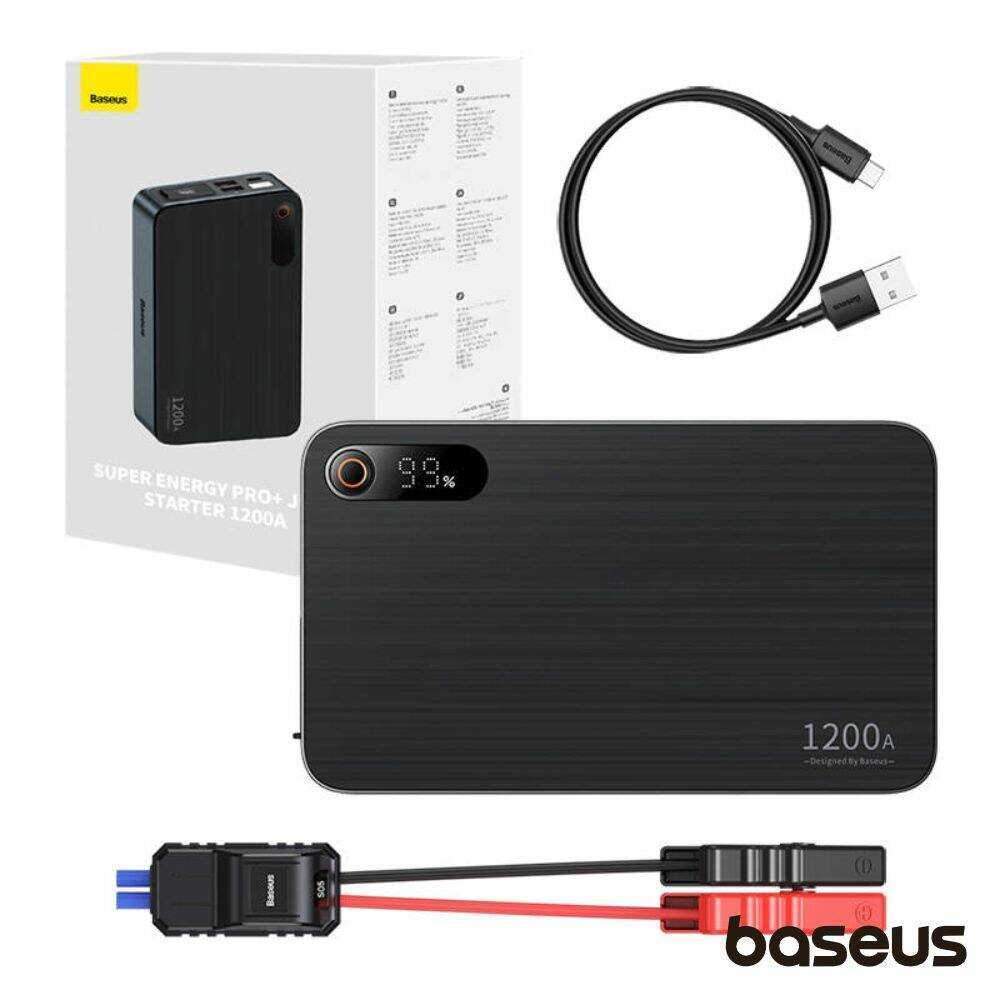 Arrancador de Baterias Auto 1200A C/Powerbank 2xUSB-A BASEUS - (C00245700111-00)