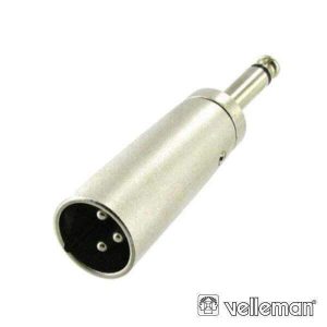 Ficha Adaptadora XLR 3p Macho / Jack 6.35mm Macho Mn - (CAA03)