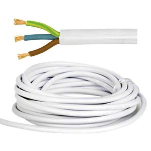 Cabo Alimentação Elétrico 3x1.5mm² Branco 5m - (CAE3X1.5B)