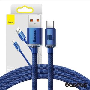 Cabo USB-A / USB-C Macho Crystal Shine 100W 2m BASEUS - (CAJY000503)