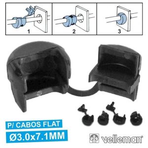 Passa Cabos Flat C/ Ø3x7.1mm 2.5mm VELLEMAN - (CB33)