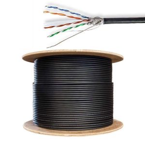 Cabo De Rede S/FTP CAT6 Rígido 305m Exterior Preto - (CCBG8594BK305S)