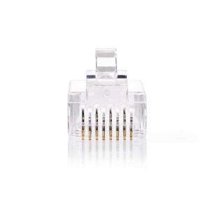 Ficha RJ45 Modular 8p8c CAT5 Passante 10X - (CCGP89331TP)