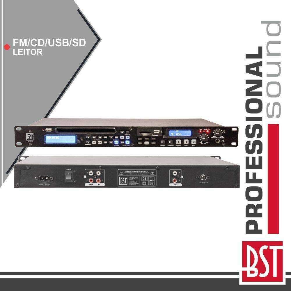 Leitor Dual Cd-R Player C/ FM/SD/USB BST - (CDU-200R)
