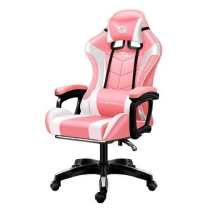 Cadeira Gaming Rosa/Branco - (CGAMING01)