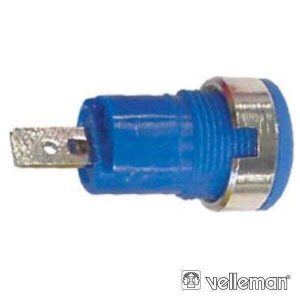 Ficha Banana Fêmea Painel Terminal 4mm Azul VELLEMAN - (CM17BL)