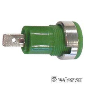 Ficha Banana Fêmea Painel Terminal 4mm Verde VELLEMAN - (CM17G)