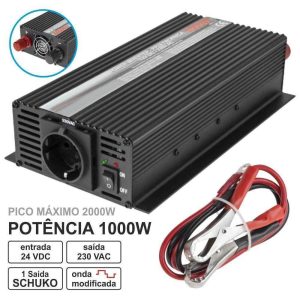 Conversor 24V-230V 1000W Onda Modificada - (CONVMOD1000/24(K))