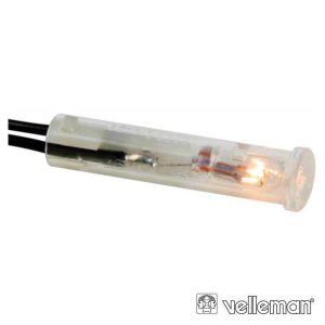 Luz Piloto Redondo Transparente 220v 7mm VELLEMAN - (CRAF220C)