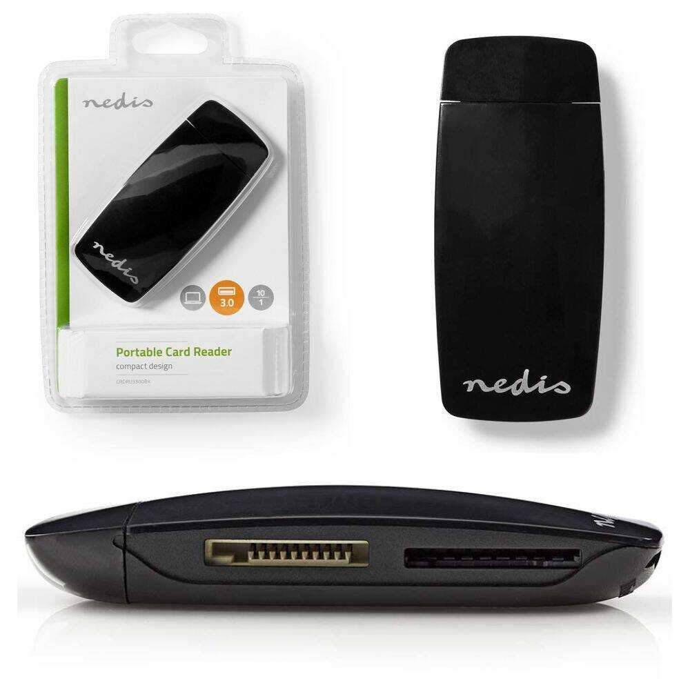 Leitor Cartões De Memória USB 3.0  SD /MicroSD 5 Gbps - (CRDRU3300BK)