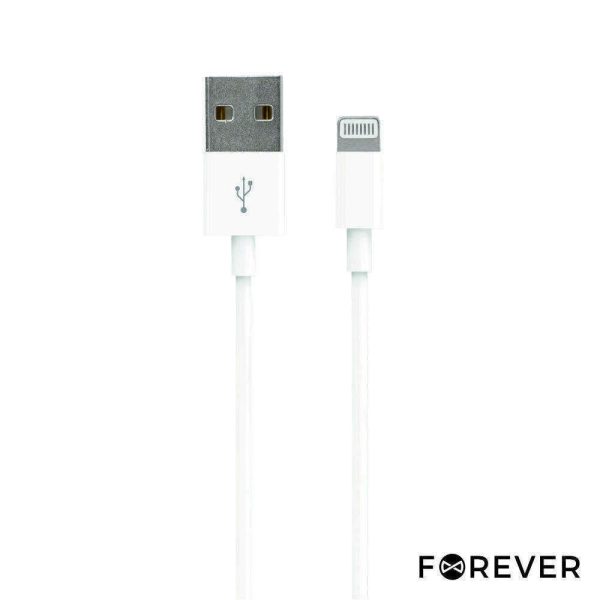 Cabo USB-A 2.0 Macho / Lightning Macho 3m FOREVER - (CUSBL-WH/3)