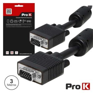 Cabo VGA Macho / Macho 3m C/Filtro PROK - (CVGA03A)