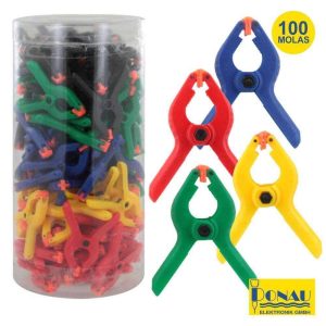 Conjunto 100 Molas Aperto Várias Cores Até 23mm Donau - (DNM10T)