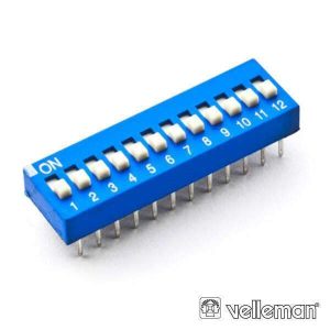 Interruptor Dip 12 Posições VELLEMAN - (DS-12)