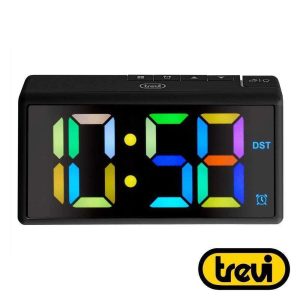 Relógio Despertador C/ LCD RGB TREVI - (EC886/B)