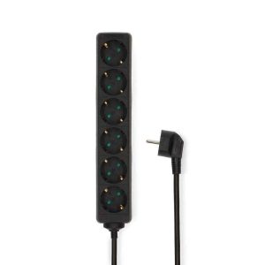 Tomada Elétrica c/ 6 Saídas Interruptor Proteção 1.5m NEDIS - (ESOC615F1BK)