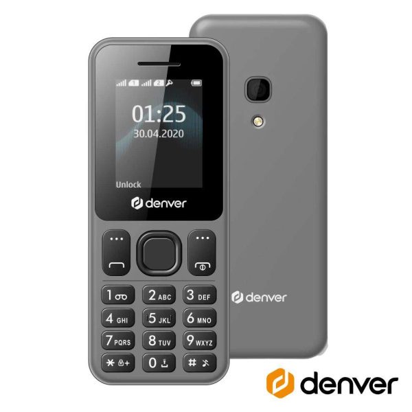 Telemóvel C/ LCD 1.77" 2G Dual Sim FM/BT Cinzento DENVER - (FAS-1806MK2)