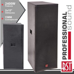 Coluna Passiva Pro 2x15" 2400W 15mm BST - (FIRST-SP215)