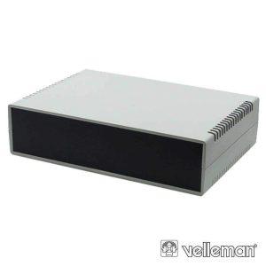 Caixa Abs Cinzento Claro / Preto 225x165x40mm - (G747)