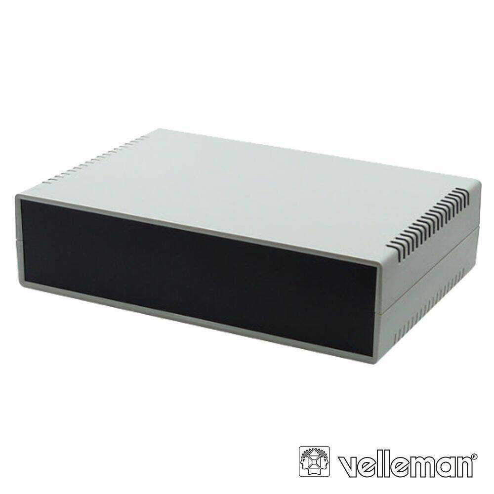 Caixa Abs Cinzento Claro / Preto 225x165x40mm - (G747)