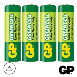 Pilha Zinco-Carvão LR6/AA 1.5v 4x GP - (GP15G-BU4)