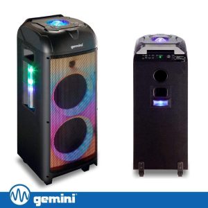 Coluna Amplificada 2x8" 1000W USB/FM/AUX/BT/TWS GEMINI - (GPLT-360)