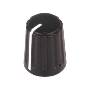 Botão P/ Potenciómetro Preto C/ Linha Branca Ø13