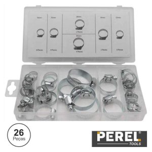 Conjunto Abraçadeiras P/ Mangueiras 26x Perel - (HAS04)
