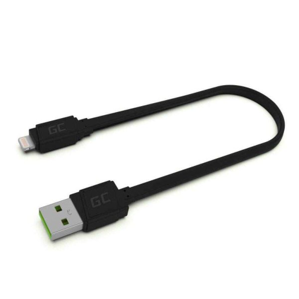 Cabo USB-A Macho / Lightning Macho QC 3.0 25cm GREEN CELL - (KABGC02)
