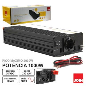 Conversor 24V-230V 1000W Onda Pura JOIN - (KIPE1000/24)