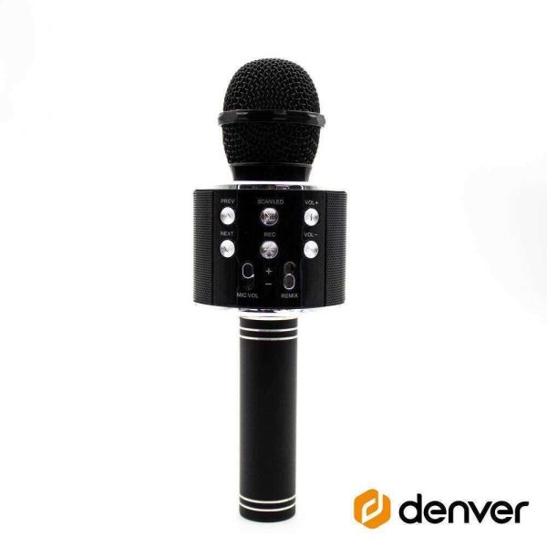Microfone S/ Fios C/ Coluna Bluetooth Preto DENVER - (KMS-20B)