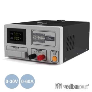 Fonte De Alimentação Digital 0-30V / 0-60a VELLEMAN - (LABPS3060SM)