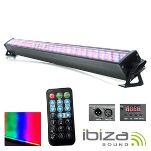 Barra De LEDS C/ Strobe 240 LEDS 10mm RGB DMX IBIZA - (LEDBAR252-RC)