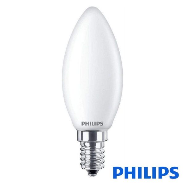 Lâmpada LED E14 Vela 5.5W 230V 2700K 470lm PHILIPS - (LEDLW-B355.5E14)