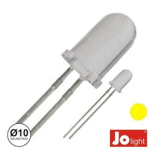 LED 10mm Alto Brilho Amarelo Jolight - (LL1010Y)