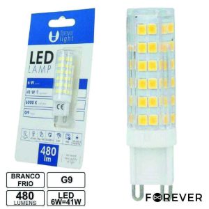 Lâmpada G9 6W=41W 230V Branco Frio 480lm - (LLG906CW(F))