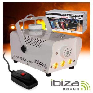 Máquina De Fumos 400W C/ 3 LEDS 3W E Comando Branco IBIZA - (LSM400LED-WH)