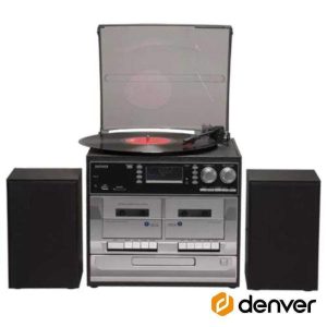 Gira-Discos 33/45/78RPM AM/FM/Cd/Cassete/SD 2x2W DENVER - (MRD-166)