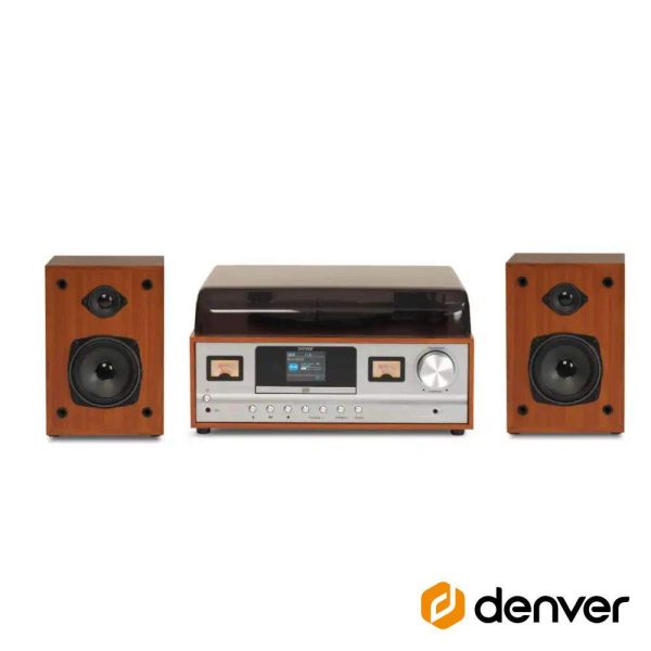 Gira-Discos 33/45/78RPM Vintage AUX/FM DAB+/CD DENVER - (MRD-52LW)