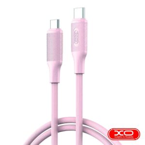 Cabo USB-C Macho / USB-C Macho 1m 60W PD Rosa XO - (NB-Q265B-PK)